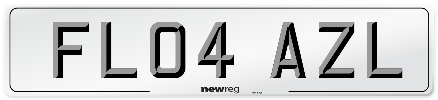 FL04 AZL Number Plate from New Reg